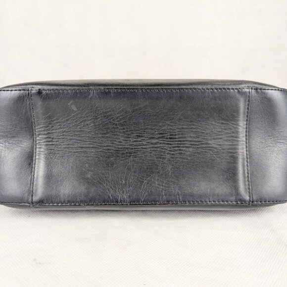 Vintage BURBERRY Nova Check Leather Handbag Black/Beige - Picture 7 of 12